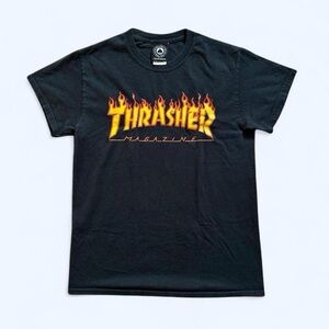 Thrasher Black Graphic T-Shirt S